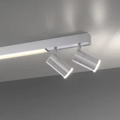LED plafondlamp PURE Lines, 120 cm, zilver, afstandsbediening