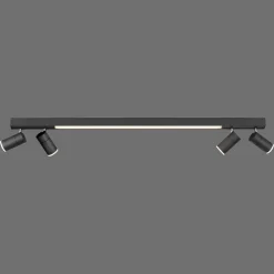 LED plafondlamp PURE Lines, 120 cm, antraciet, afstandsbediening