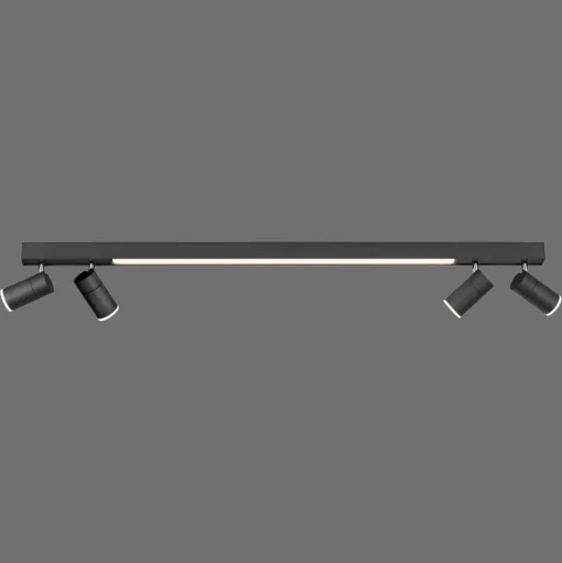 LED plafondlamp PURE Lines, 120 cm, antraciet, afstandsbediening