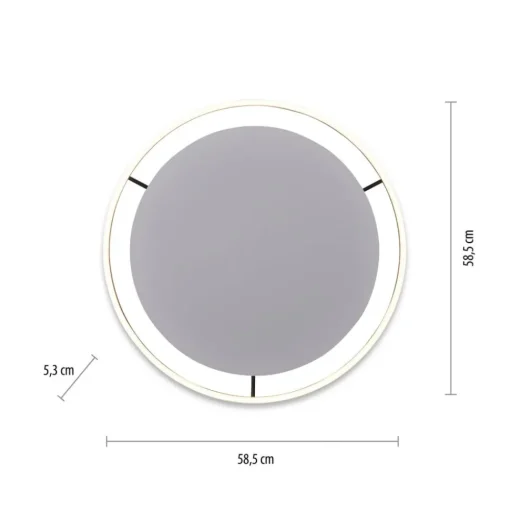 LED plafondlamp Ritus, Ø 58,5cm, antraciet