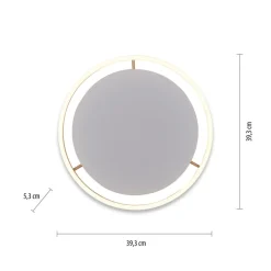 LED plafondlamp Ritus, Ø 39,3cm mat messing