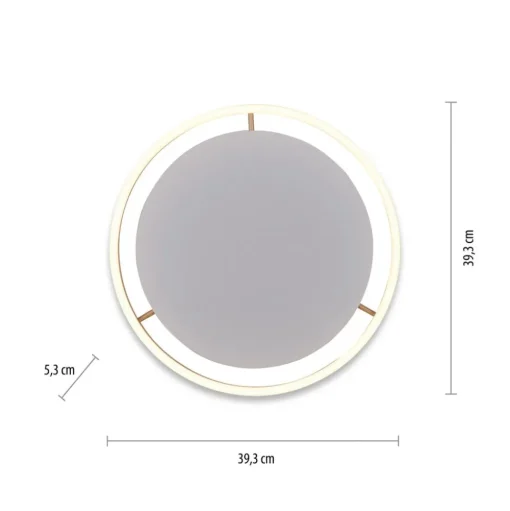LED plafondlamp Ritus, Ø 39,3cm mat messing