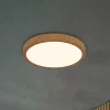 LED plafondlamp Runa Wood houtlook 3.000 K Ø38cm