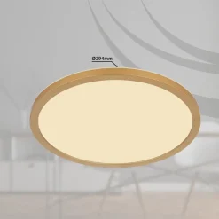 LED plafondlamp Sapana, Ø 29,5 messing