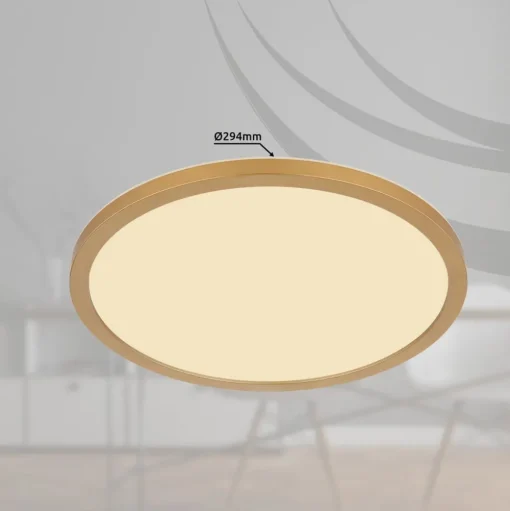 LED plafondlamp Sapana, Ø 29,5 messing