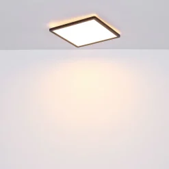 LED plafondlamp Sapana, hoekig, dimbaar, zwart