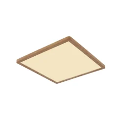LED plafondlamp Sapana, lengte 29,5 cm houtoptiek