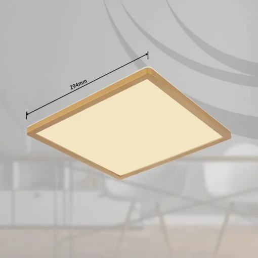 LED plafondlamp Sapana, lengte 29,5 cm messing