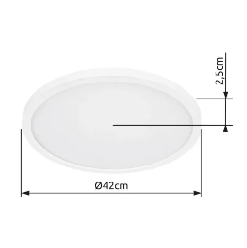 LED plafondlamp Sapana, wit, Ø 42 cm, kunststof, IP44