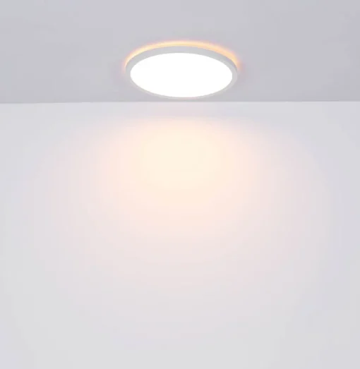 LED plafondlamp Sapana, wit, Ø 42 cm, kunststof, IP44
