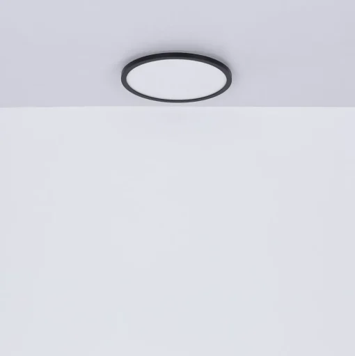LED plafondlamp Sapana, zwart, rond, dimbaar