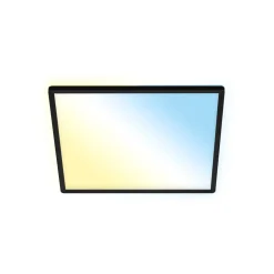 LED plafondlamp Slim zwart Dime CCT 42x42cm