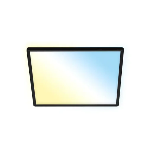 LED plafondlamp Slim zwart Dime CCT 42x42cm