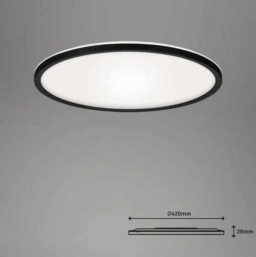 LED plafondlamp Slim zwart Dime CCT Ø 42 cm