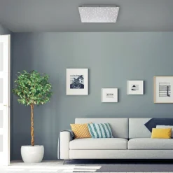 LED plafondlamp Sparkle CCT dim staal 45x45cm