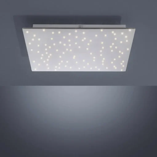 LED plafondlamp Sparkle CCT dim staal 45x45cm