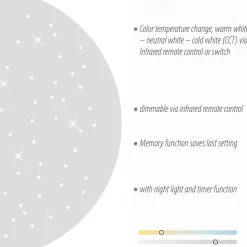 LED plafondlamp Sparkle CCT dimbaar wit Ø 48cm