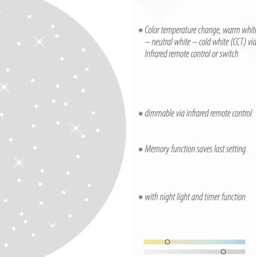 LED plafondlamp Sparkle CCT dimbaar wit Ø 48cm