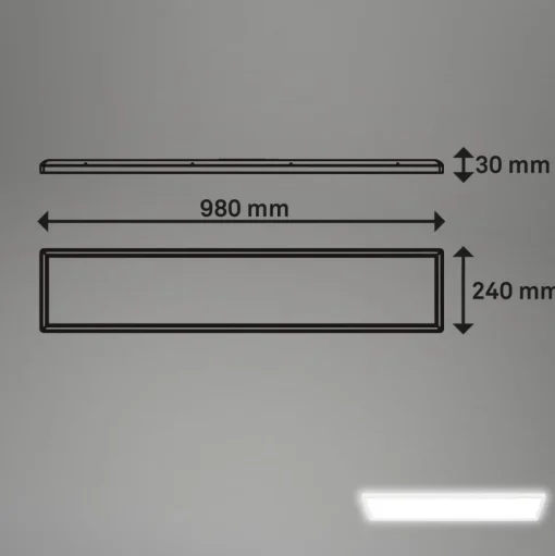 LED plafondlamp Tava, wit, kunststof, 98 cm, achtergrondverlichting