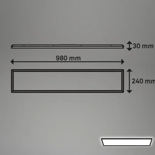 LED plafondlamp Tava, zwart, kunststof, 98cm, achtergrondverlichting