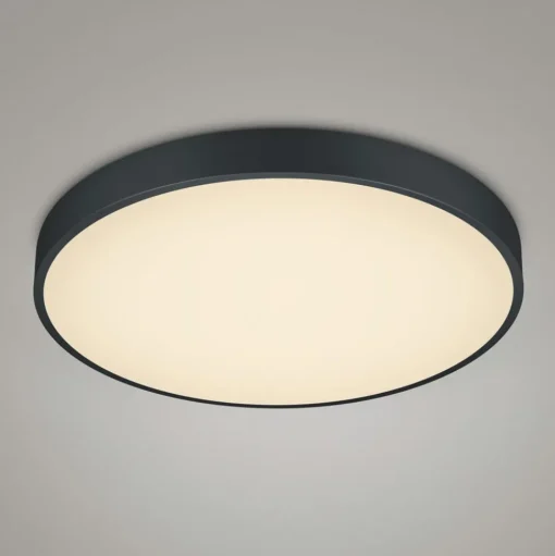 LED plafondlamp Waco, CCT, Ø 49,5 cm, zwart mat