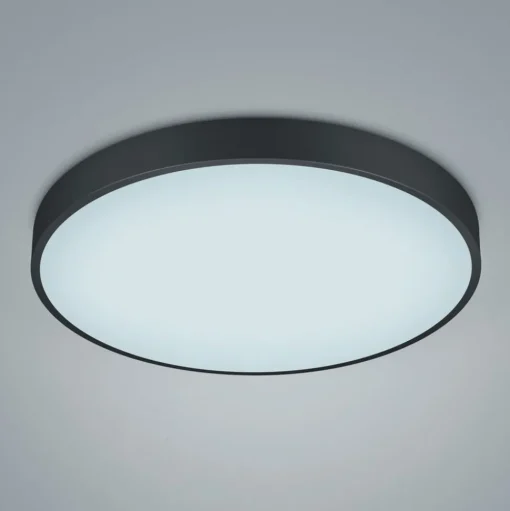 LED plafondlamp Waco, CCT, Ø 49,5 cm, zwart mat
