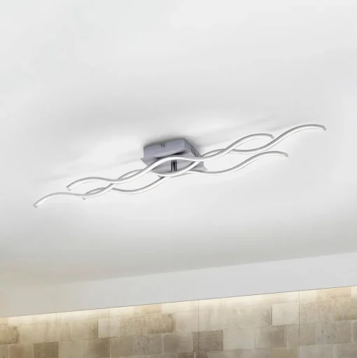 LED plafondlamp Wav 3.000K 97,5x16cm staal