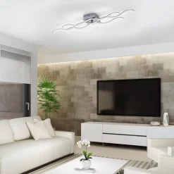 LED plafondlamp Wav 3.000K 97,5x16cm staal