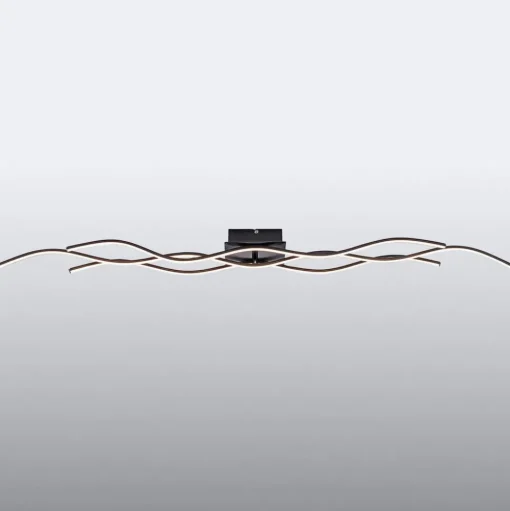 LED plafondlamp Wave 3.000K 137,5x16cm zwart