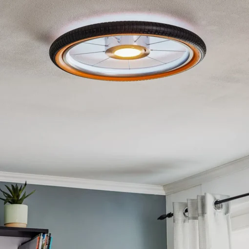 LED plafondlamp Wheel, RGB, zwart
