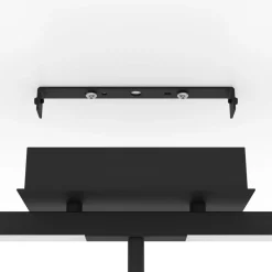 LED plafondspot Cardillio 2 zwart met drie ringen