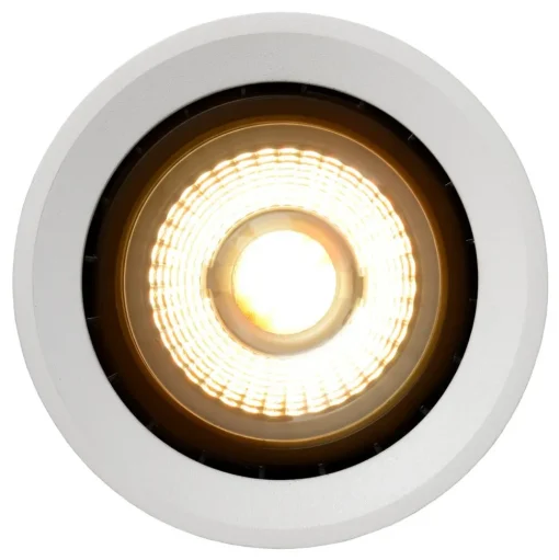 LED plafondspot Fedler, Ø 12 cm, wit, dimbaar, aluminium