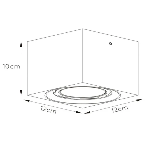 LED plafondspot Fedler hoekig wit