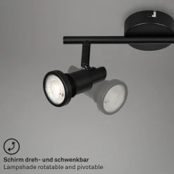 LED plafondspot Flamo IP44 2-lamps justeerbaar