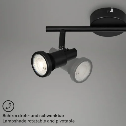 LED plafondspot Flamo IP44 2-lamps justeerbaar