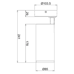 LED plafondspot Lucea, verstelbaar, 20 W wit