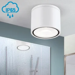 LED plafondspot Sputnik IP65 Ø 14,5 cm wit