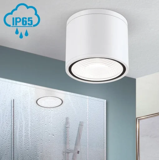 LED plafondspot Sputnik IP65 Ø 14,5 cm wit