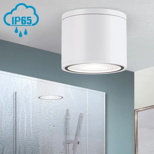 LED plafondspot Sputnik IP65 Ø 14,5 cm wit