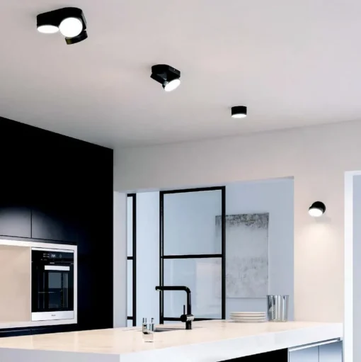 LED plafondspot Stanos, CCT, 1-lamp, zwart