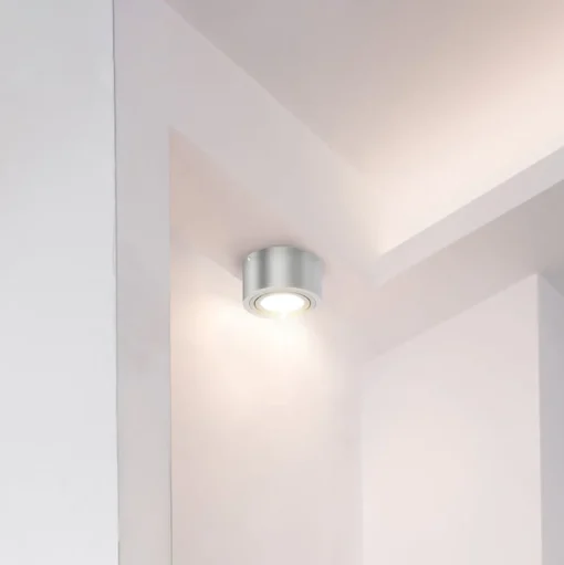 LED plafondspot Tube, zilverkleurig