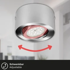 LED plafondspot Tube, zilverkleurig