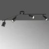 LED plafondspot Vano, zwart, 4-lamps