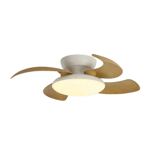 LED plafondventilator Aloha hout DC-motor stil Ø 90 cm CCT
