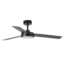 LED plafondventilator Barth met lamp, zwart