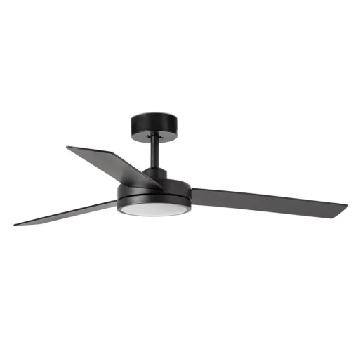 LED plafondventilator Barth met lamp, zwart
