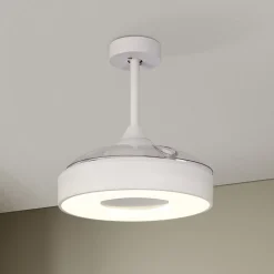 LED plafondventilator Coin Mini wit DC stil Ø 91 cm CCT