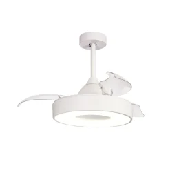 LED plafondventilator Coin Mini wit DC stil Ø 91 cm CCT