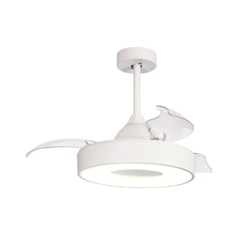 LED plafondventilator Coin Mini wit DC stil Ø 91 cm CCT