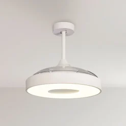 LED plafondventilator Coin wit DC-motor stil Ø 106 cm CCT
